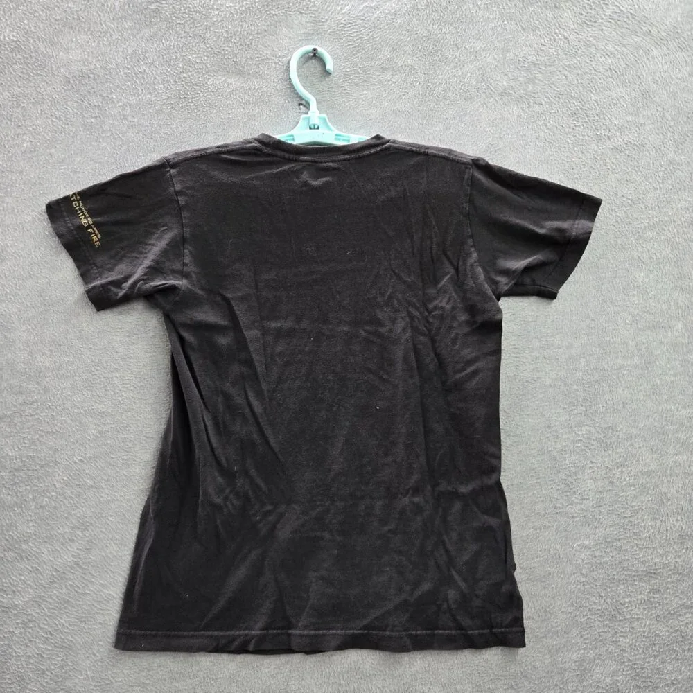 Hunger Games Women Shirt S Black Graphic Print Mocking Jay Short Sleeve‎ READ